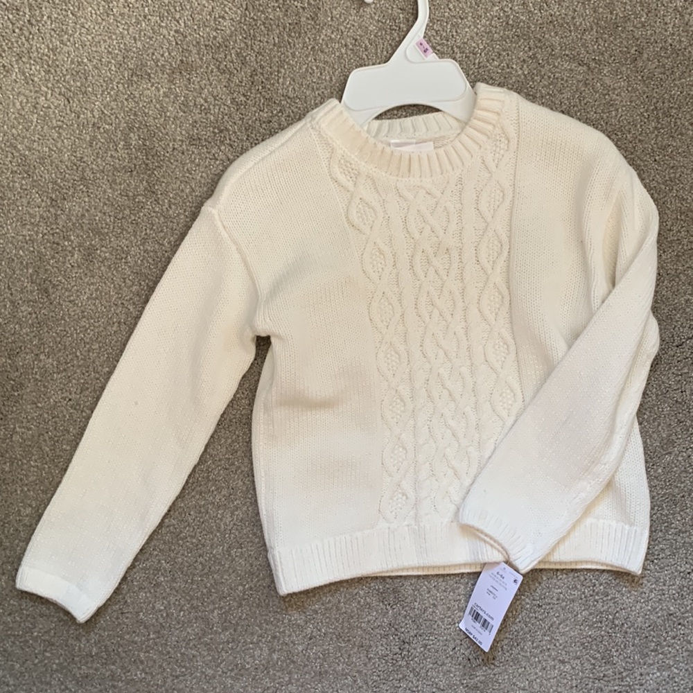COPY - Brand new adorably Carters off white knit sweater!